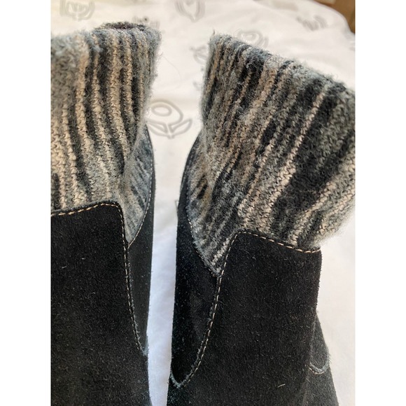 Black Suede Blowfish Booties - Picture 3 of 3